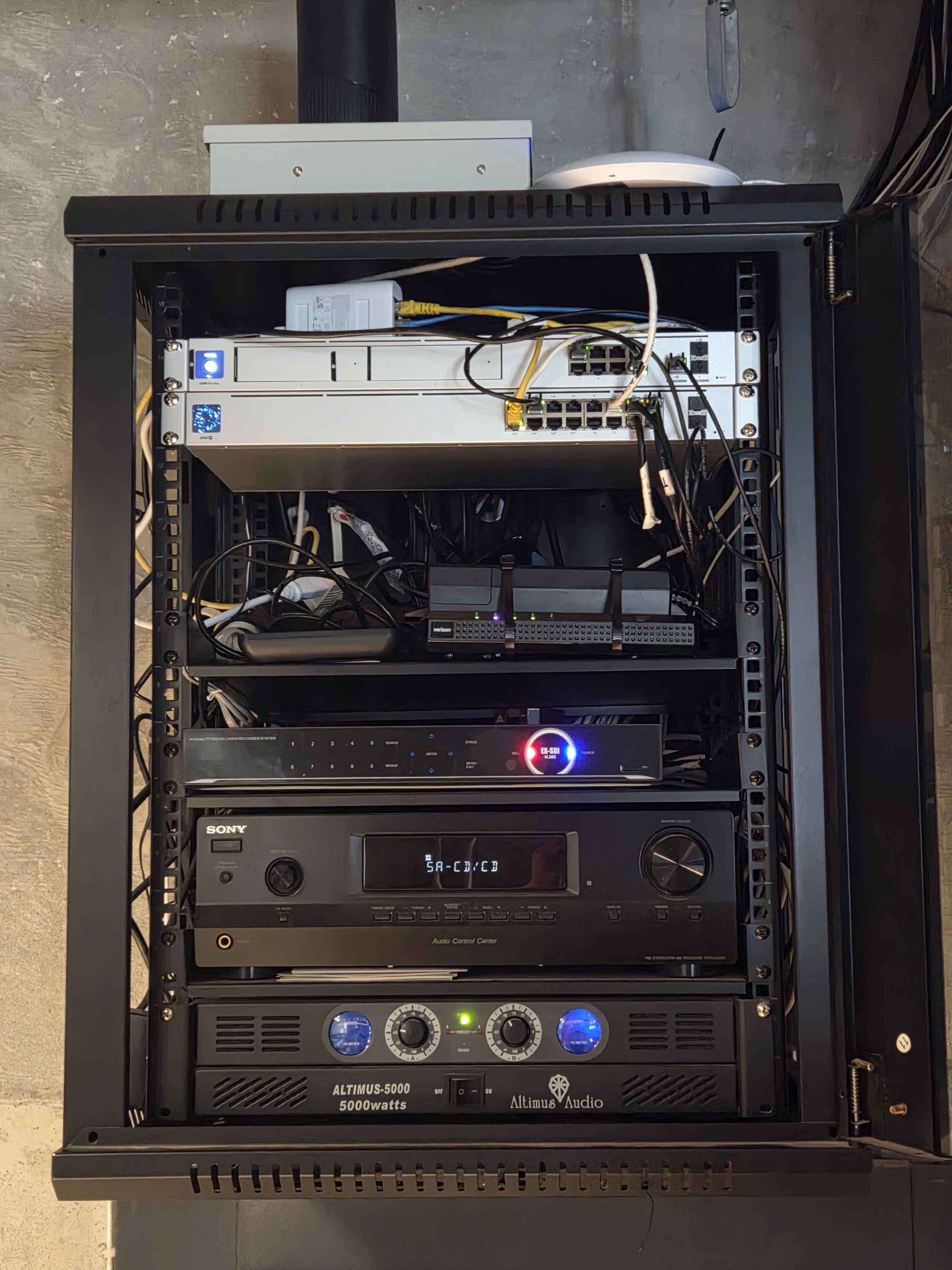 Completed Bean & Bean café rack and network deployment